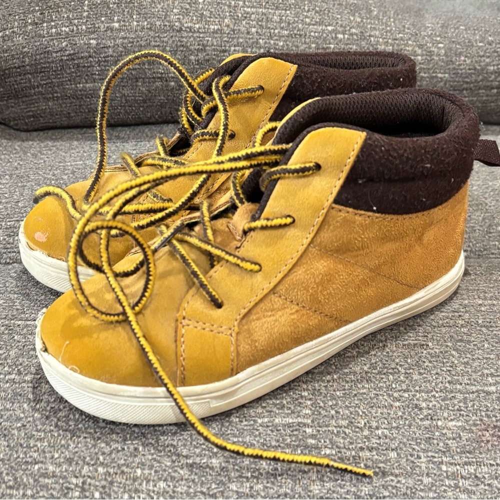 Yellow and Brown Kids Shoes